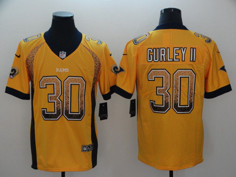 Men Los Angeles Rams #30 Gurley ii Yellow Nike Drift Fashion Color Rush Limited NFL Jerseys->los angeles rams->NFL Jersey